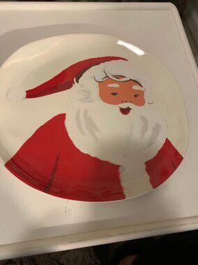 Santa Claus 11" Plate Platter Melamine Christmas Decor